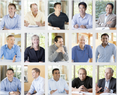 Menlo Ventures partners and managing directors, demographically representative of Silicon Valley's venture capital industry.